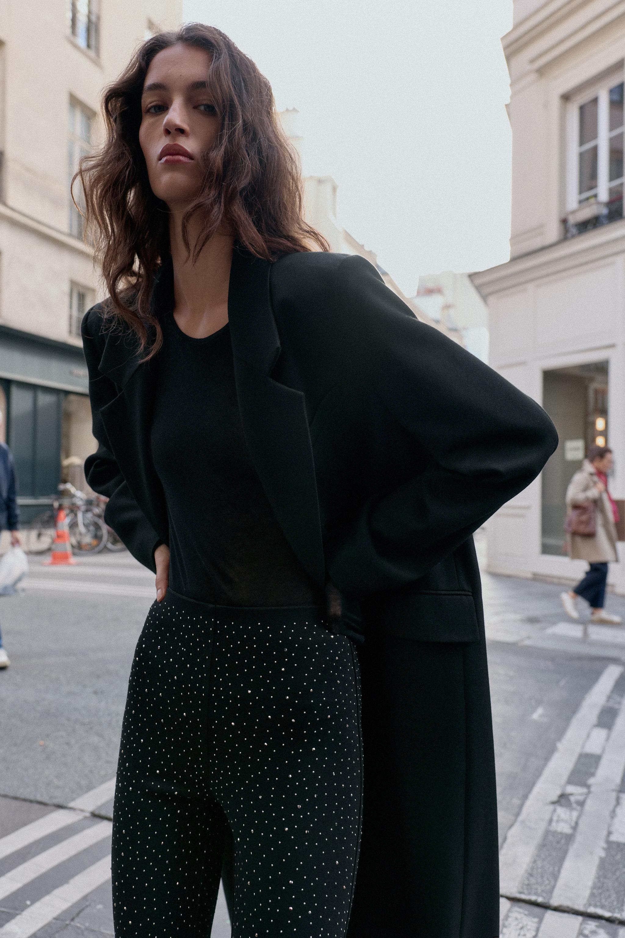 HIGH-WAISTED SPARKLY LEGGINGS